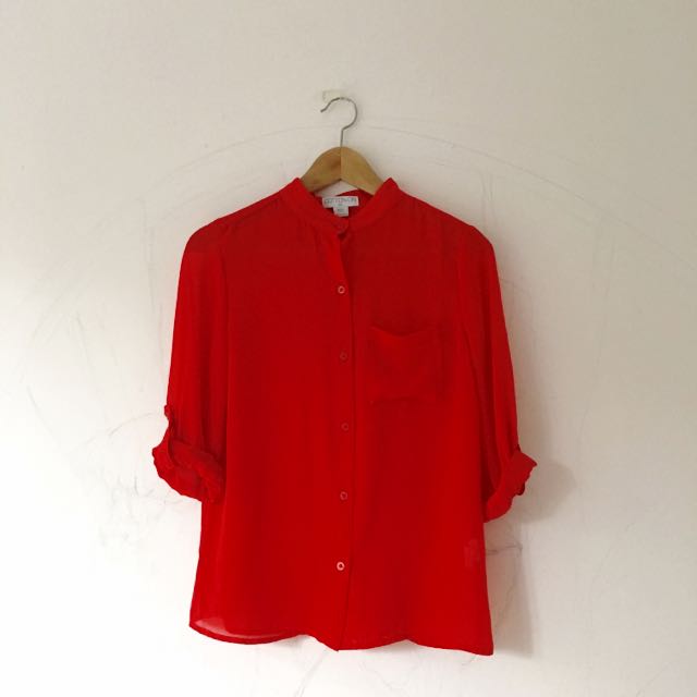 cotton on red shirt