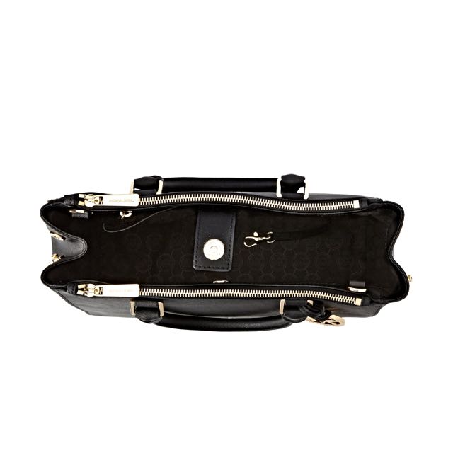 Michael kors sutton black saffiano leather satchel on sale
