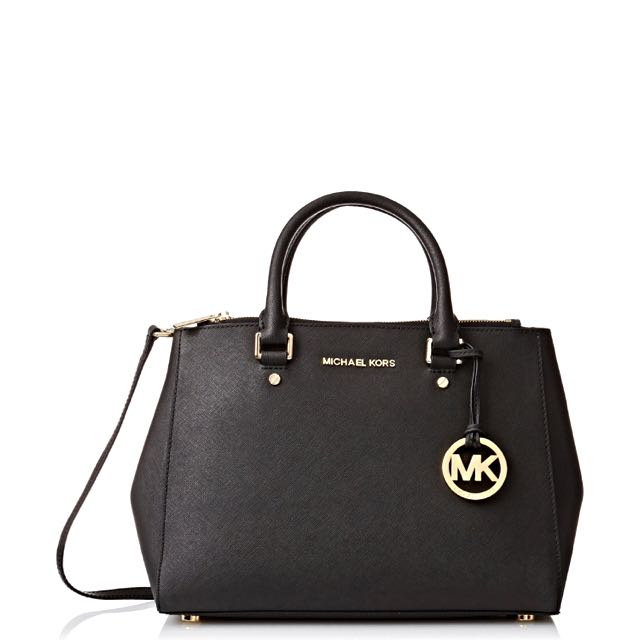 Michael kors sutton black saffiano leather satchel outlet
