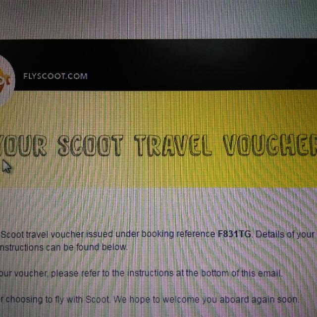 Scoot Travel Voucher, Tickets & Vouchers, Vouchers on Carousell
