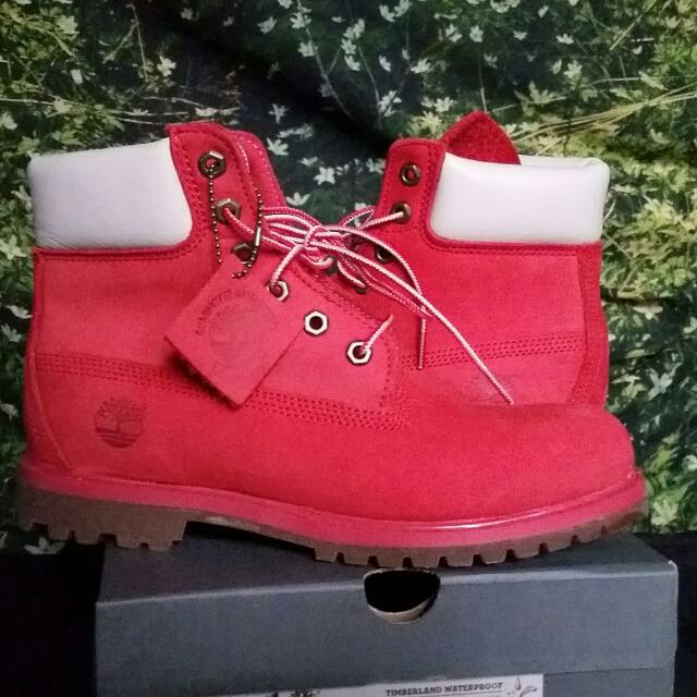 pink timberlands size 4
