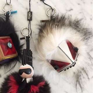 Fendi 皮包吊飾 紅眼白髮魔魔
