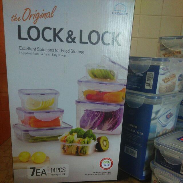 Lock And Lock Tupperware 14pc Gift Set Rectangle, Furniture & Home