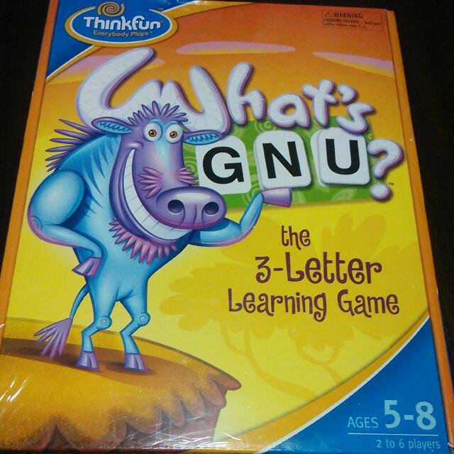 Thinkfun: What's GNU?, Hobbies &amp; Toys, Toys &amp; Games on Carousell