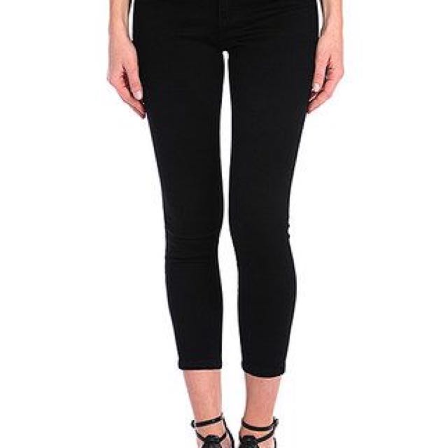 black cropped jeggings