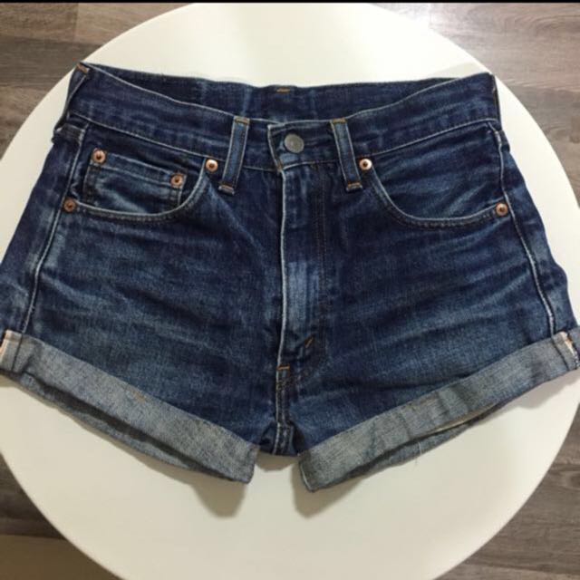 levi's cuffed denim shorts