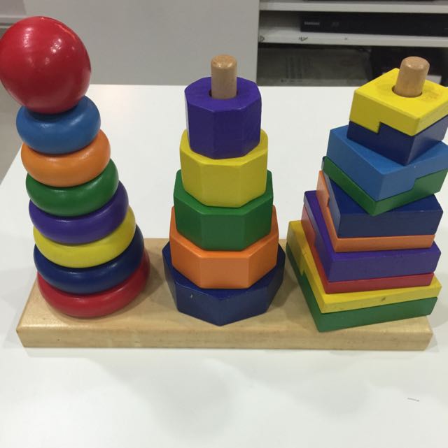 Wooden Blocks and Stackables, Hobbies & Toys, Toys & Games on Carousell