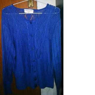 Knitted Cardigan Biru