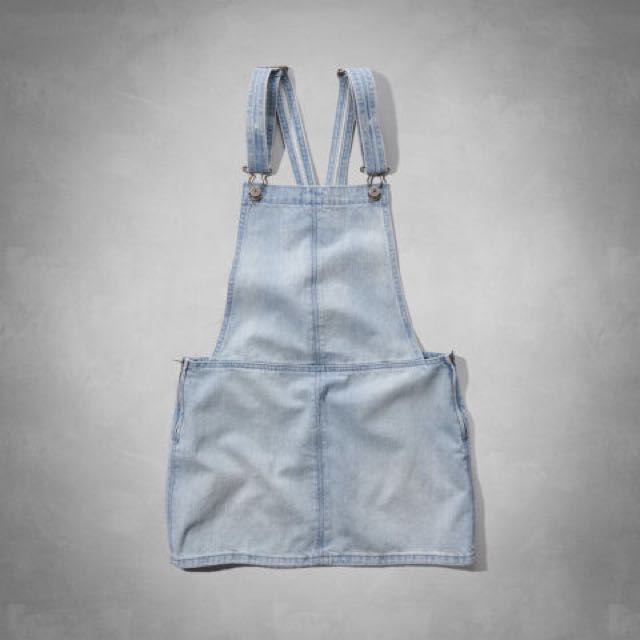 Leggings Light Denim Dungaree Dress Abercrombie Fitch Light Wash