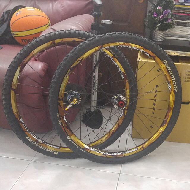 Dabomb Revolver Wheelset With Headspin Hubs. Gold Camo 26 Inch, Sports ...