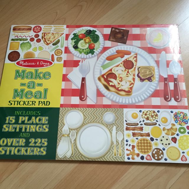 Melissa and doug make a meal sticker sales pad