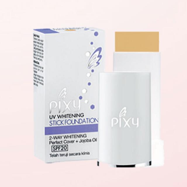 pixy uv whitening stick foundation