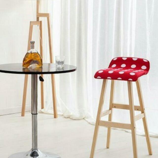Preorder Red Polka Dot High Chair Furniture On Carousell