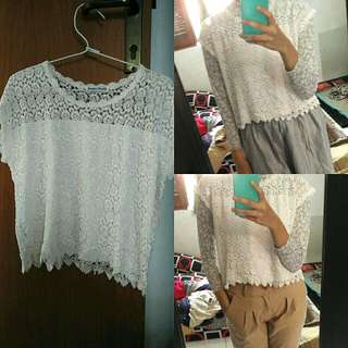 White Knitted Top
