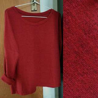 Maroon Cropped Sweater