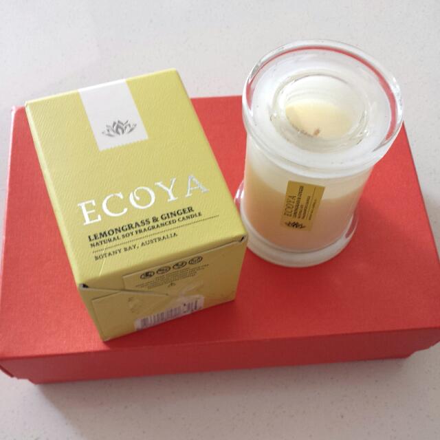 BNIB ECOYA LEMONGRASS & GINGER CANDLE, Women's Fashion, Jewelry & Organisers, Precious Stones on