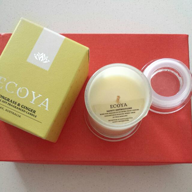 BNIB ECOYA LEMONGRASS & GINGER CANDLE, Women's Fashion, Jewelry & Organisers, Precious Stones on