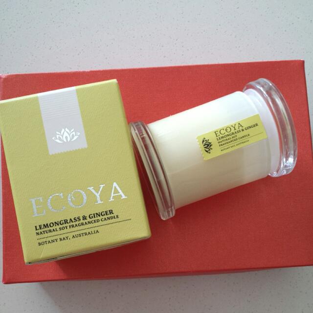 BNIB ECOYA LEMONGRASS & GINGER CANDLE, Women's Fashion, Jewelry
