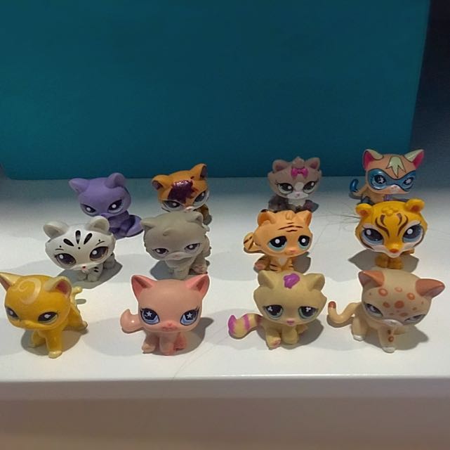 Old Littlest Pet Shop Rare Cats Toys Games Bricks