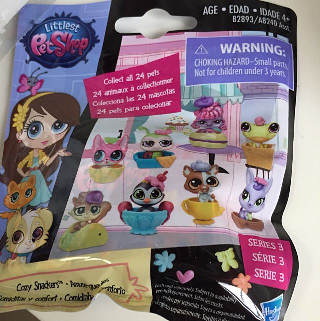 Littlest Pet Shop Cozy Snackers Blind Bags LOT OF 4! 