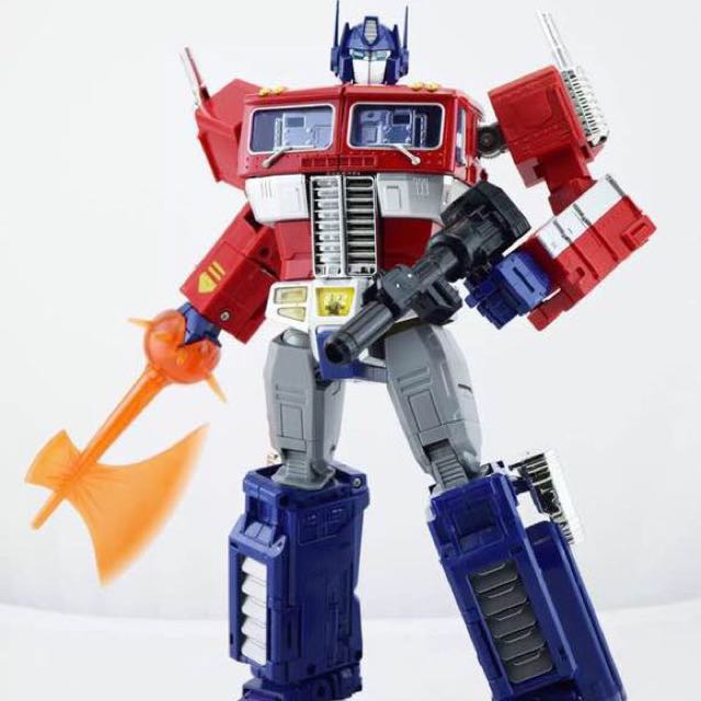 Oversized Transformers MMP10A G1 Optimus Prime Action Figure 13" Toy Yellow 