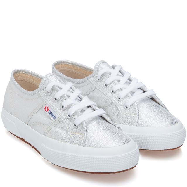 Superga 2750 lame best sale silver