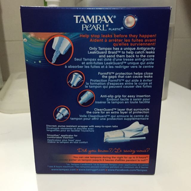 Brand New Tampax Pearl Plastic Super Plus 18pcs Women S Fashion