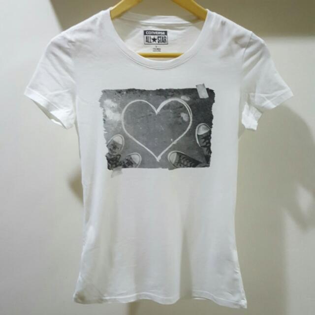 converse t shirt heart