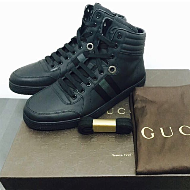 Mens black gucci high tops shop
