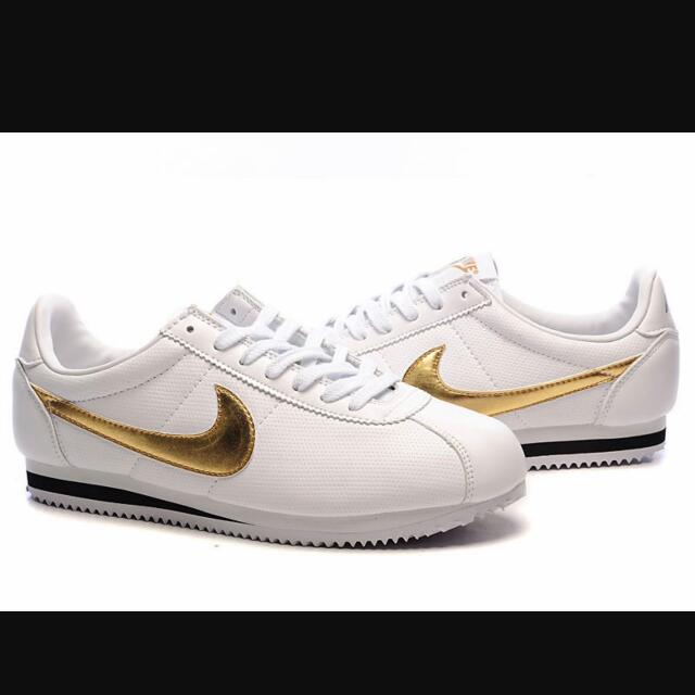 nike cortez with gold swoosh