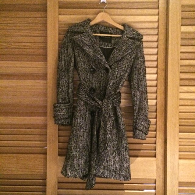 thigh length coat womens