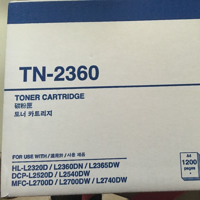 TN-2360 Brother Printer Cartridge, Computers & Tech, Parts ...