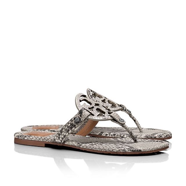 tory burch snake print flip flop