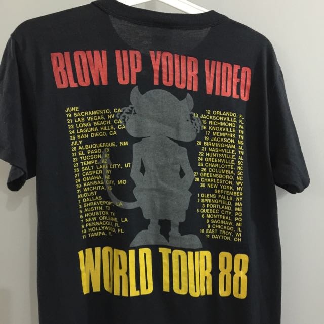 Vintage 1988 ACDC Tour Shirt Rock Tee Slayer Metallica Motley Vintage 1988 acdc tour shirt rock tee slayer metallica motley