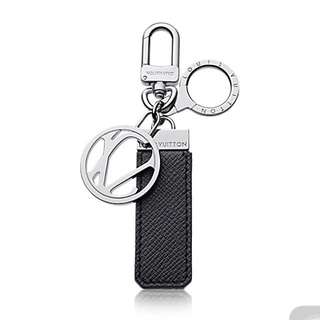 Louis Vuitton Neo LV Club Grey Taiga Leather Bag Charm & Key