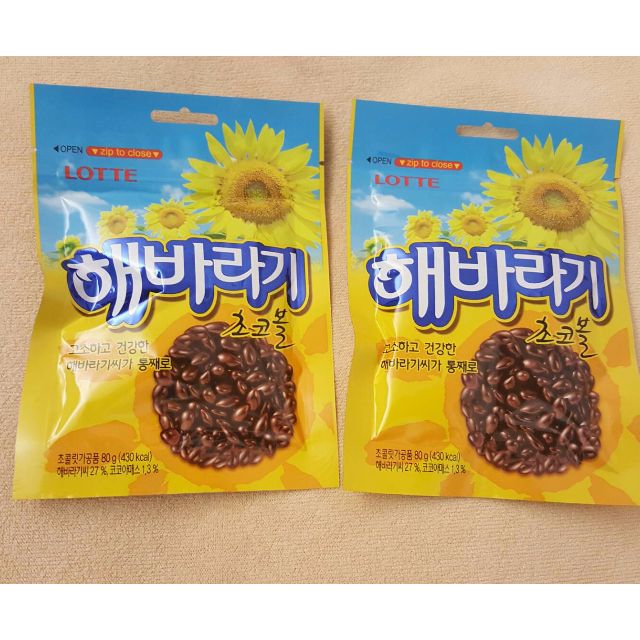 韓國lotte 樂天葵花子巧克力 80g 葵花籽葵瓜子巧克力豆 預購在旋轉拍賣