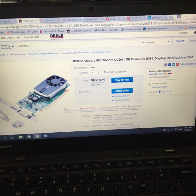 Graphic Card Nvidia Quadro 600 1 Gb Dvi I Dual Link Electronics On Carousell
