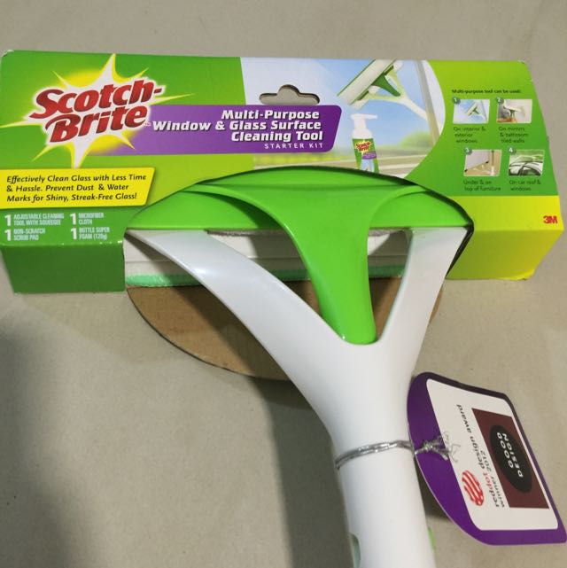 Scotch Brite Multi Purpose Window & Glass Surface Cleaning Tool, TV