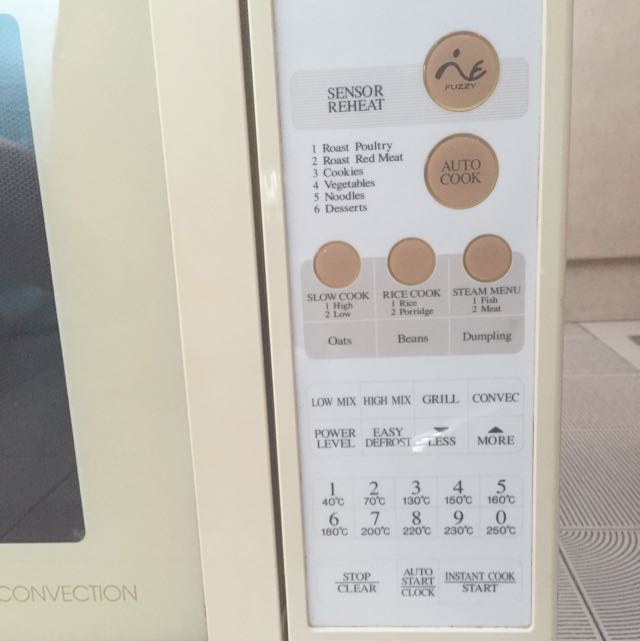 Sharp Convention Microwave Bake Defrost Function Convection Sensor