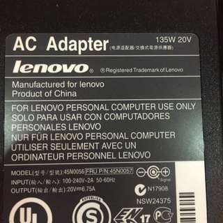 Lenovo AC adapter 135W 20V 6.75A