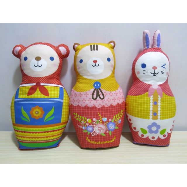 Handmade Matryoshka Stuffed Animal Russian Nested Doll Cushion