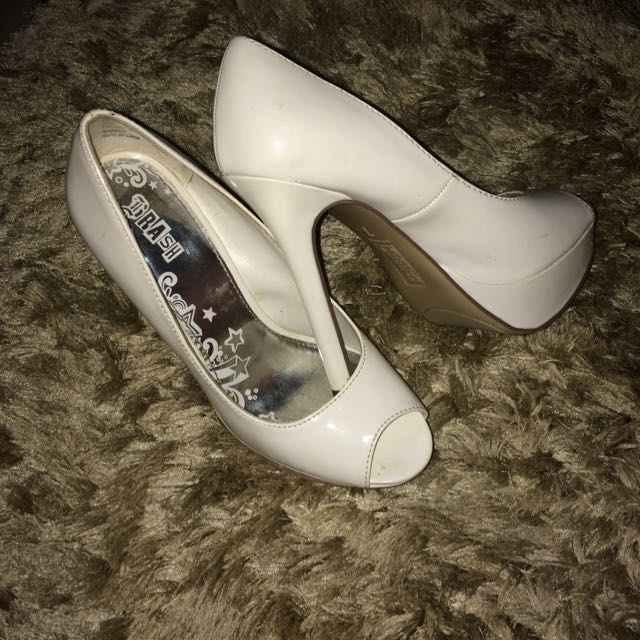 white heels payless