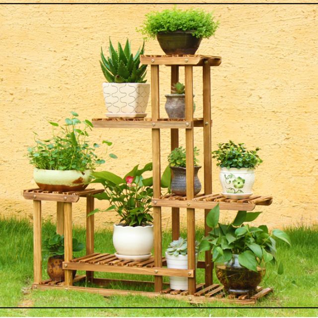Wooden Plant Rack, Furniture & Home Living, Furniture, Shelves