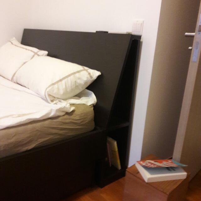 IKEA Oppdal Bed Queen Size w/ Headboard, Furniture & Home Living