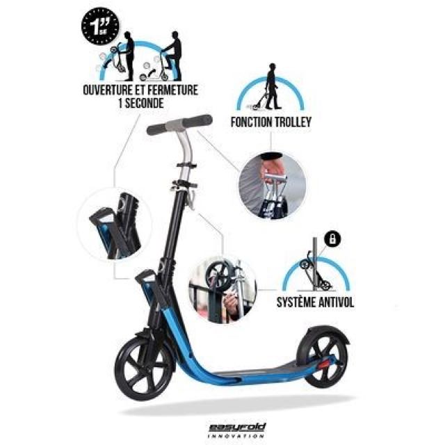 Kick Scooter OXELO TOWN 7 EASYFOLD (BLACK), Sports Equipment, Sports & Games, Skates