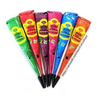 [AVAILABLE] Henna Colour Cones ( Small Bundle of 6 )