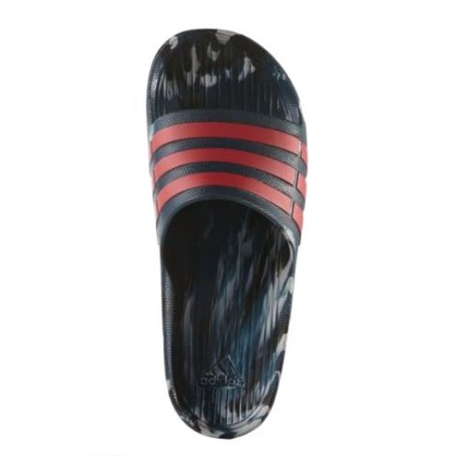 Adidas Duramo Slide Marble Navy Red AQ5257, Men's Fashion, Footwear, Flipflops and Slides Carousell