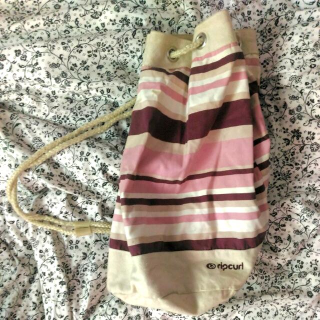 Authenthic Ripcurl Duffle Bag Purple Pink Cream Sports Sling Bag