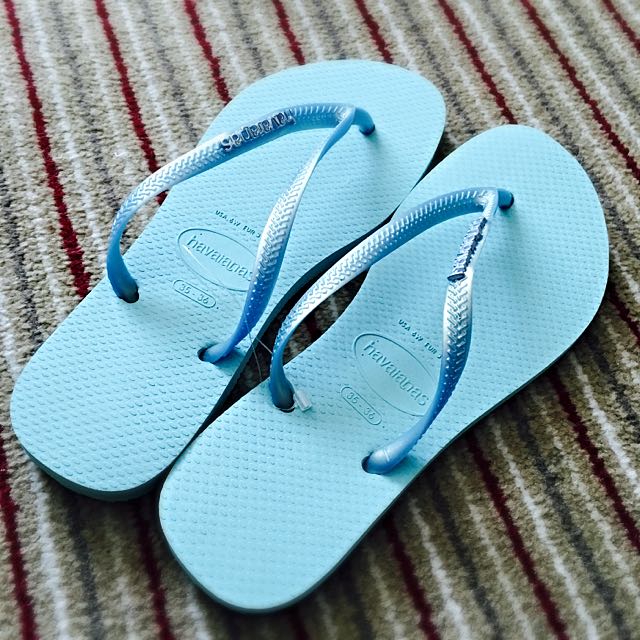 baby blue slippers