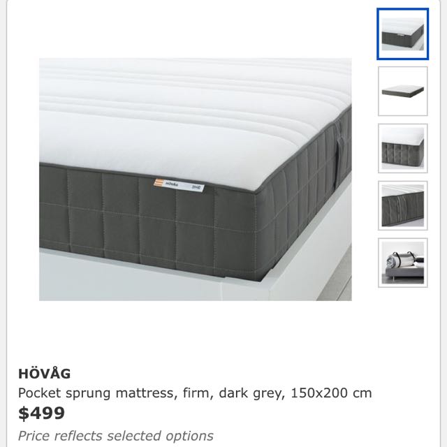 Ikea Hovag Pocket Sprung Queen Mattress Furniture On Carousell
